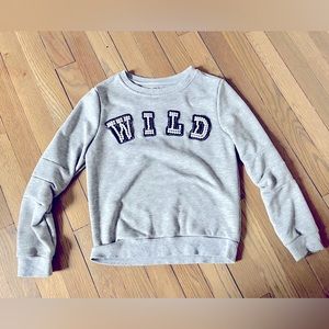 Hudson Jeans Girl's Mabel Sweatshirt. Big Kids Medium 8/10. Color: Heather Grey.